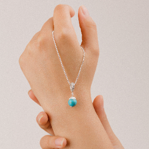 Turquoise ball pendant