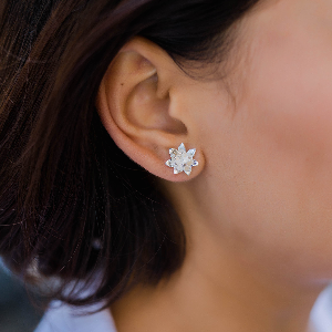 Lotus flower earstuds