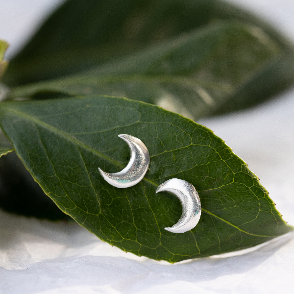 Crescent moon studs