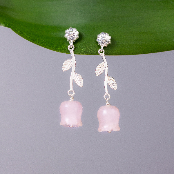 Tulip flower earrings