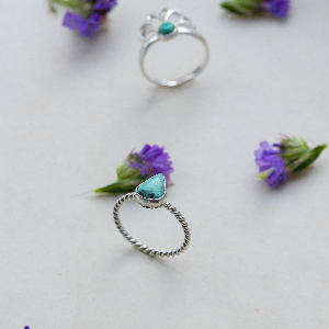 Turquoise drop ring