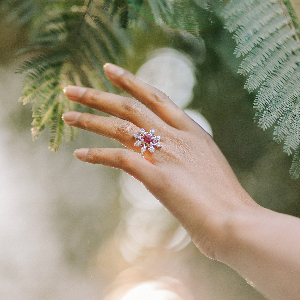 Jhilimili ruby ring