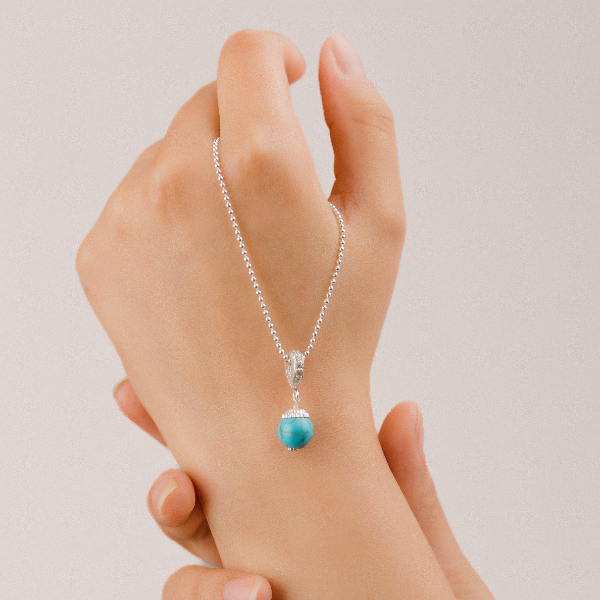 Turquoise ball pendant