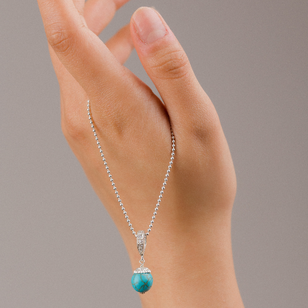 Turquoise ball pendant