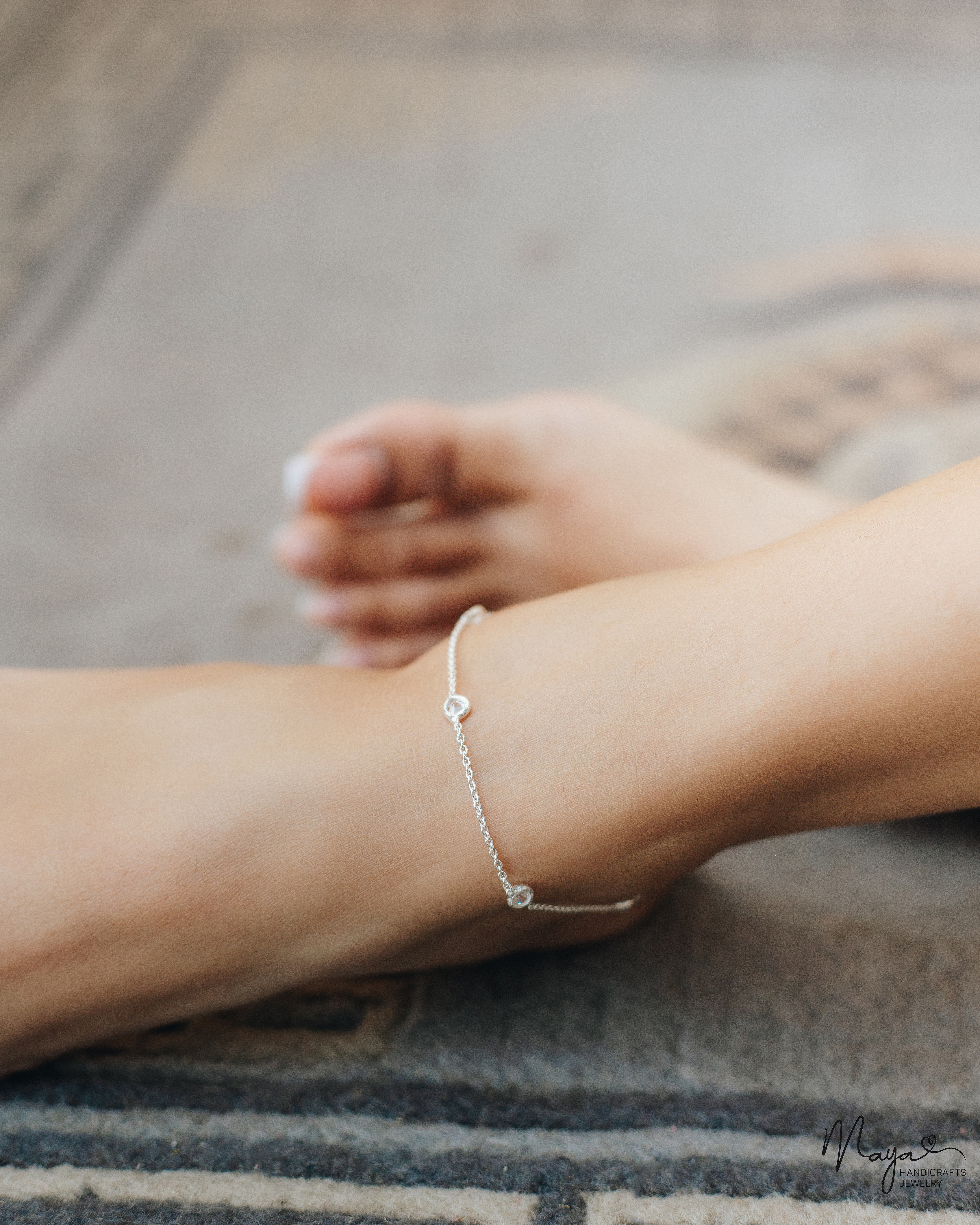Stone anklet